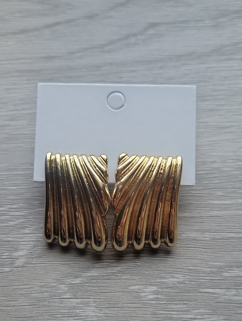 Large Vintage Style Gold Tone Earrings